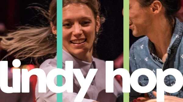 ©Diana Geisler Ein tanzendes Paar, Schriftzug Lindy
Hop