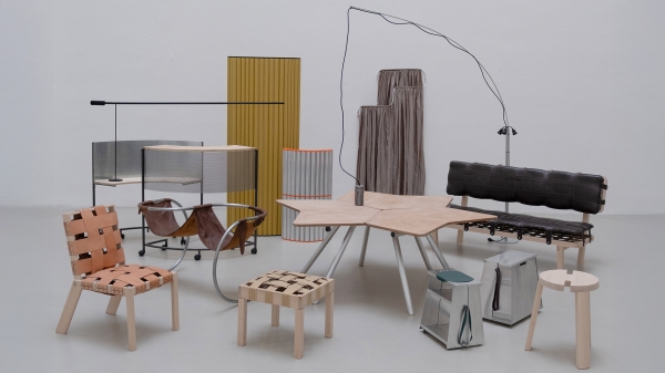 Circular Design X Sharing Economy Mehrere Möbel
                                          vor weißem Hintergrund