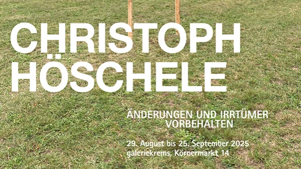 Ausstellungsplakat 2025 von Christoph Höschele für die Ausstellung Änderungen und Irrtümer
                                          vorbehalten