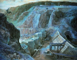 structure in the mountain