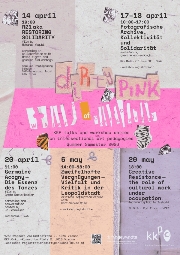 Veranstaltungsplakat Dirty Pink Waters Sommersemester 2026