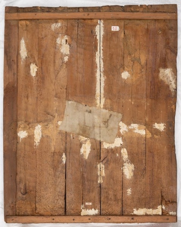 Foto der Rückseite
                                          eines Objekts, Holzlatten