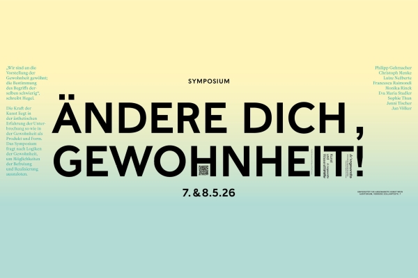 Ändere Dich, Gewohnheit! Plakat Poster Symposium