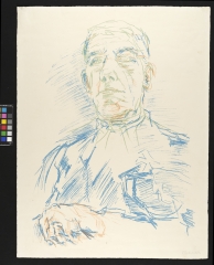 Oskar Kokoschka, Selbstporträt,
                                          1956 Oskar Kokoschka Dokumentation Pöchlarn © Bildrecht, Wien 2025 / Fondation Oskar Kokoschka, Vevey 2025