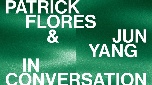 Event poster Incomersation Patrick Flores with Jun Yang