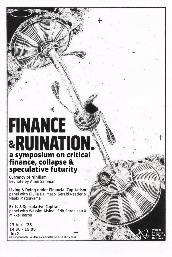 Veranstaltungsplakat Finance
                                          & Ruination 2026