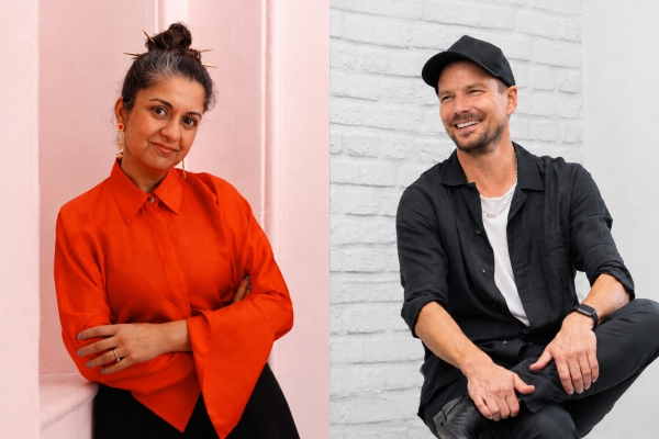 Zwei Porträtfotos
                                          von Anab Jain und Stefan Diez